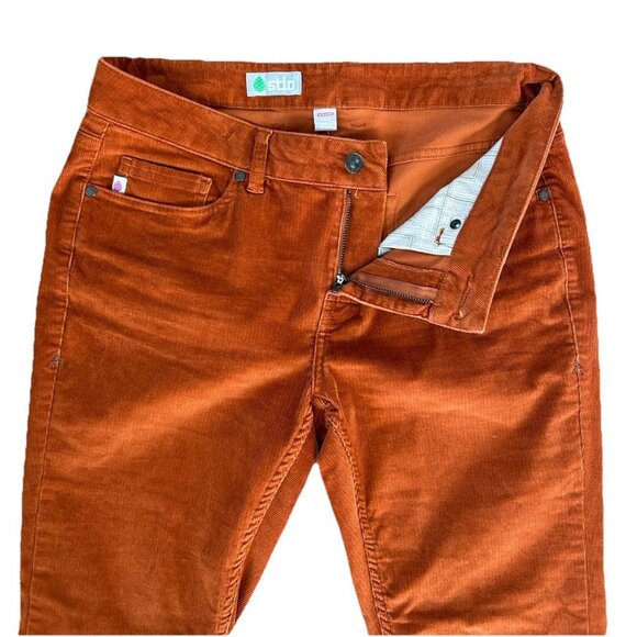 Stio Rivet Cord Canvas Skinny Pants Mustang Brown Stretch Women's Size 10S - Picture 6 of 9
